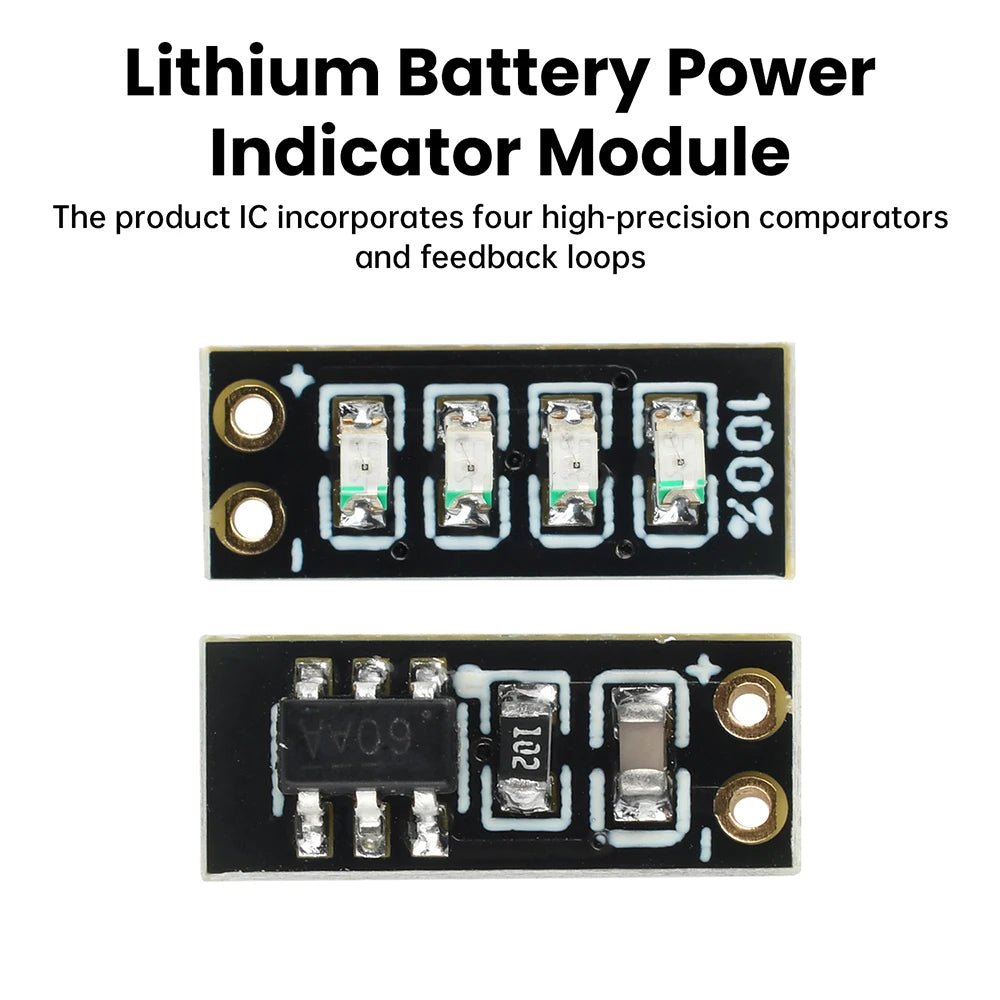 Mini Power Display Indicator 1S/2S/3S Ternary Lithium Battery Capacity Board Precision Battery LED Electricity Display Module Oasis Select