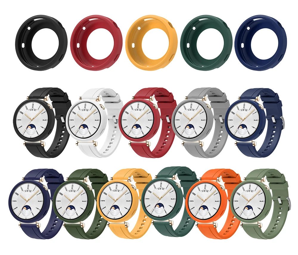 Silicone Case & Strap for Huawei Watch GT4 GT5 41mm | Protective Smartwatch Case & Strap Oasis Select