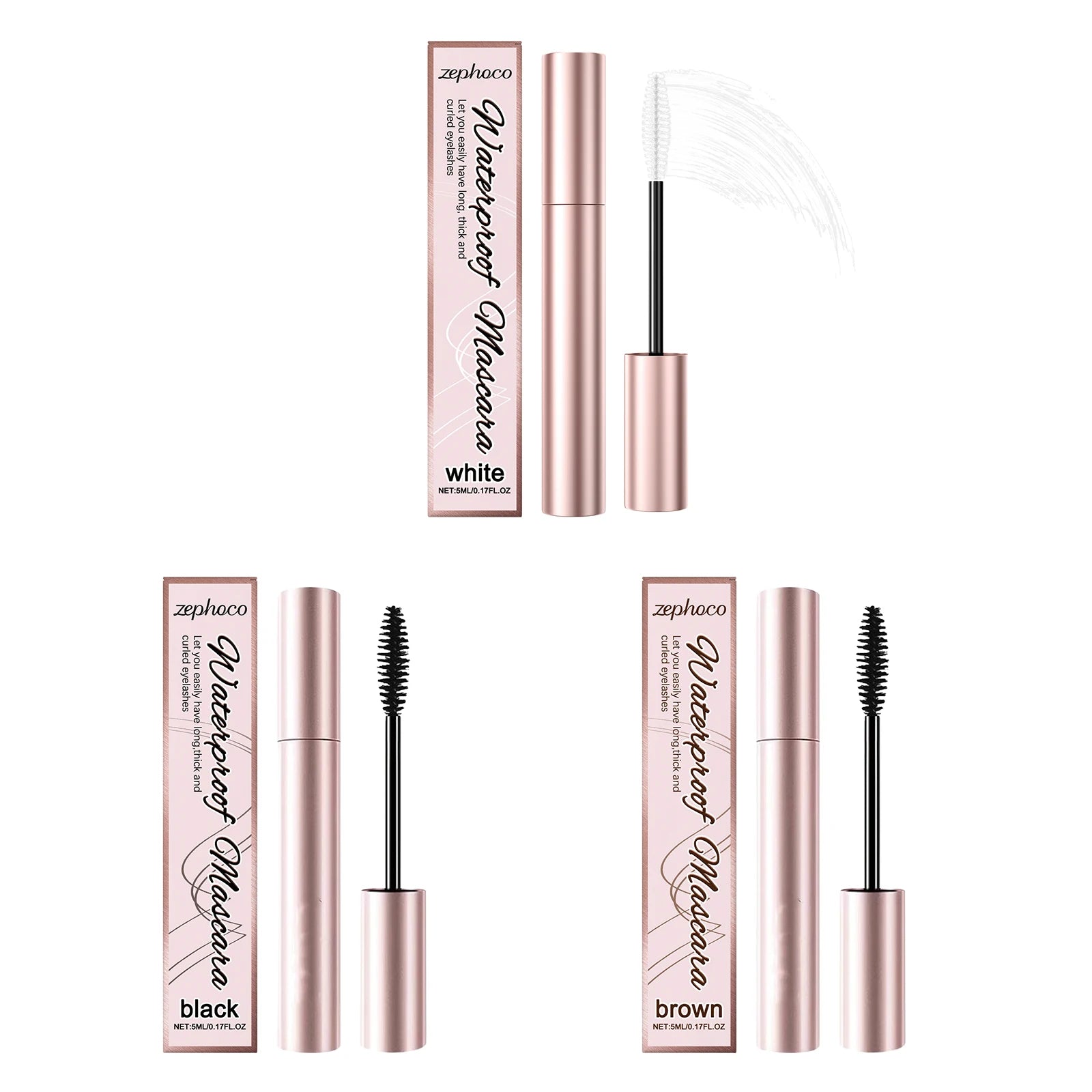 Zephoco Waterproof Mascara – Curling, Lengthening & Volumizing