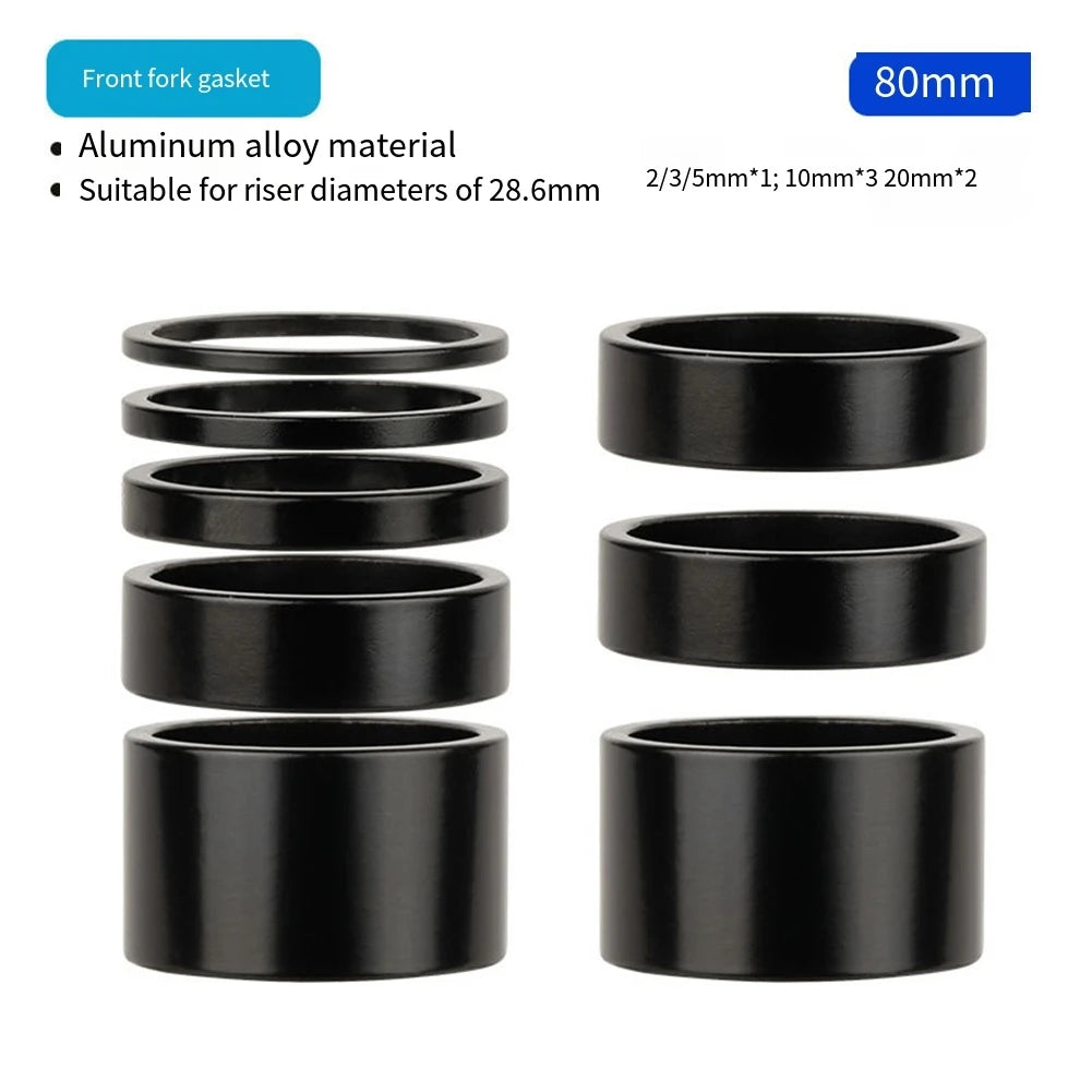 Biking Adjustment Aluminum Stem Riser Set Stackable Design Adjustable Bike Handlebar Spacers Bicycle Handlebar Oasis Select E