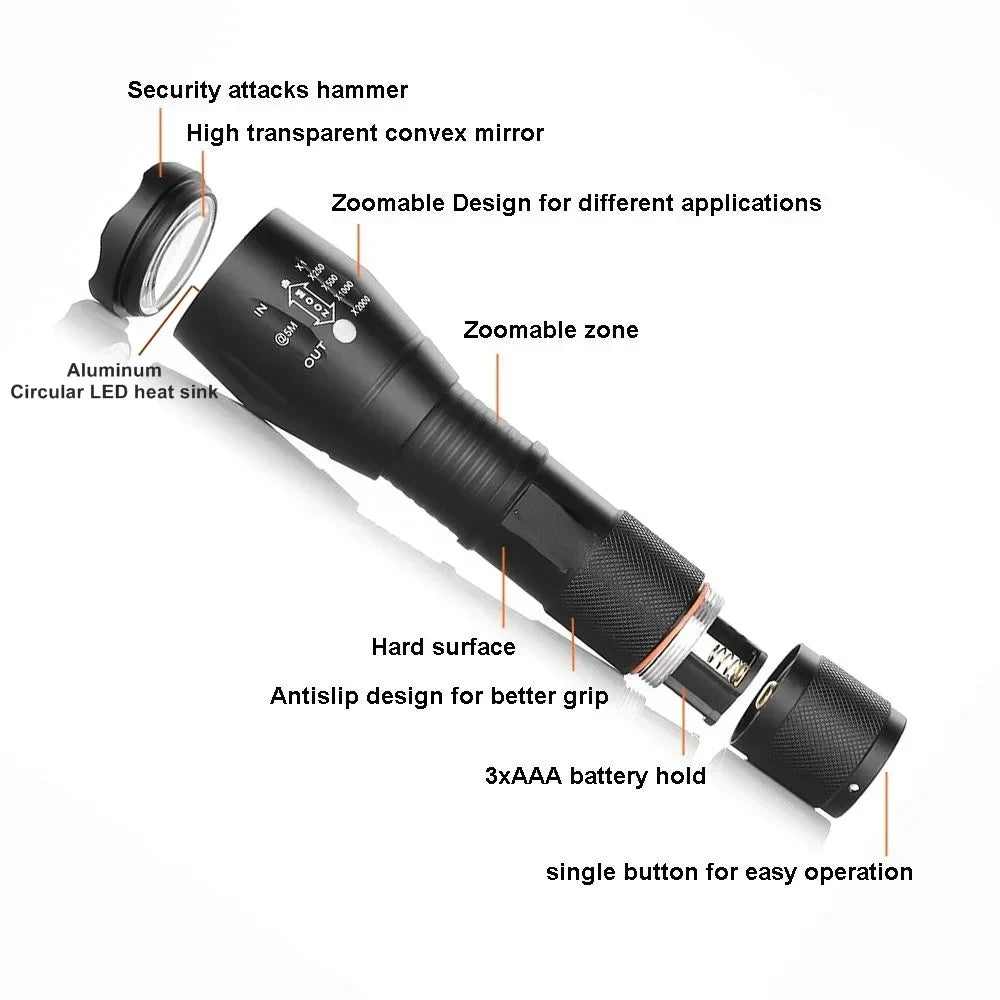 Zoom UV LED Flashlight 365nm 395nm Invisible Ink Marker Cat Dog Urine Tinea Ore Money Scorpion Fluorescence Light Use AAA 18650 Oasis Select