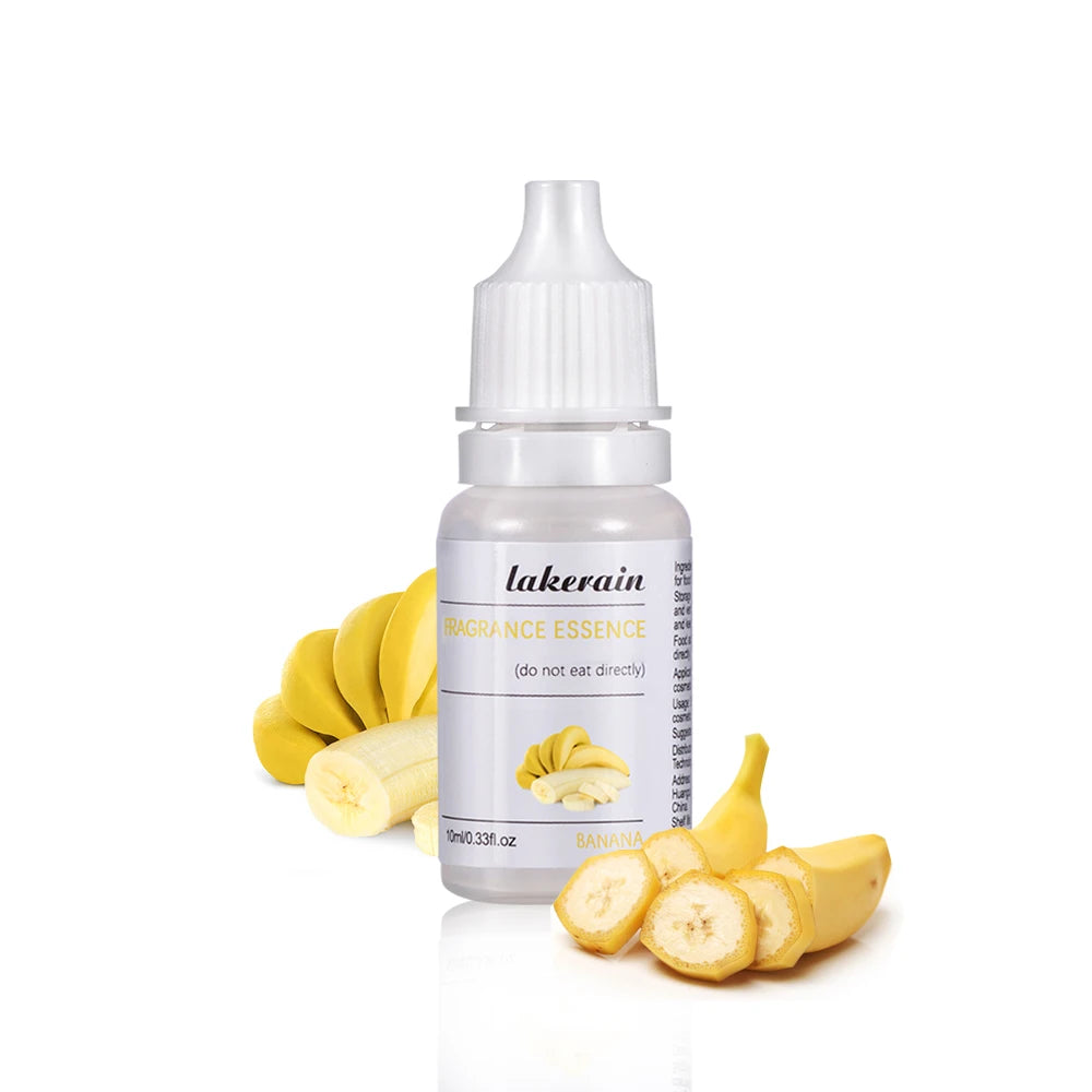 DIY 10ml Pure Fruit Fragrance Oil Diffuser Essential Oils Strawberry Flavor Oil For Lip Gloss DIY Soap Making Lipgloss Essence Oasis Select 24 banana