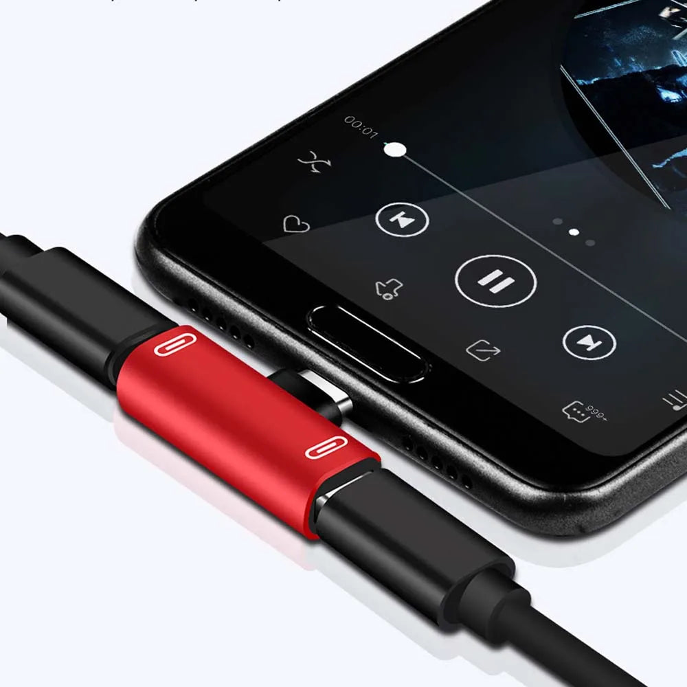 USB C Splitter Type C Male to Dual Type C Female Earphones Charger Adapter Splitter Converter Oasis Select