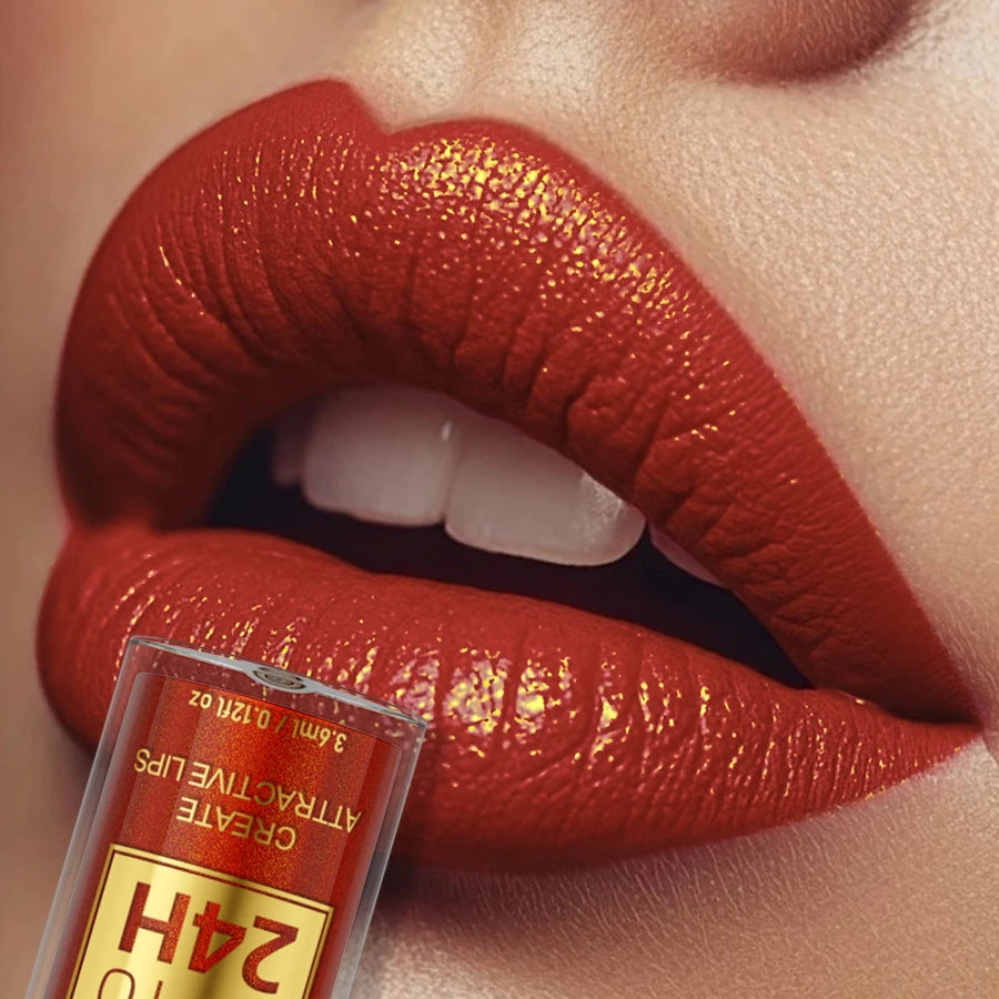KAFURUX Glitter Metallic Lip Gloss – 14 Colors Long-Lasting
