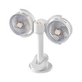URGGU Y6 Dual Head USB Clip & Desk Fan with Timer & Light