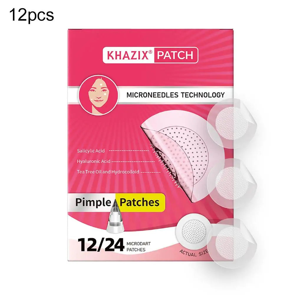 12/24PCS Hydrocolloid Micropoint Pimple Patch For Acne Pimples Overnight, Invisible Acne Cover Patches Micro Needle Pimple Patch Oasis Select G-12pcs