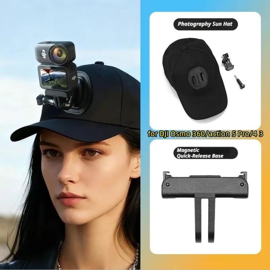 Baseball Cap Action Camera Mount – GoPro, DJI & Insta360