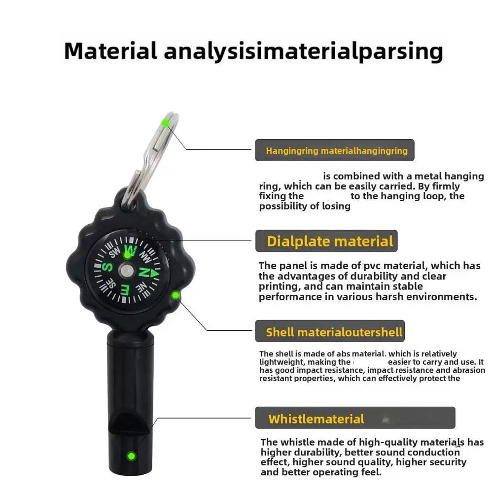 Survival Whistle with Compass – 2-in-1 Outdoor Emergency Tool