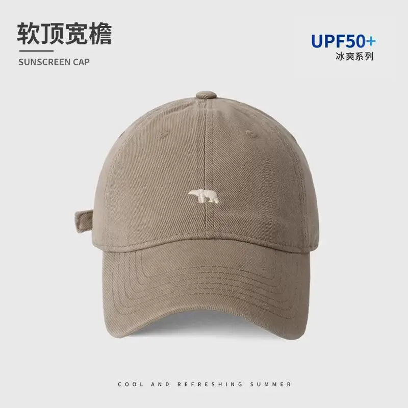 Unisex Bear Design Baseball Cap – Adjustable Soft Curved Brim Baseball Cap Oasis Select Khaki