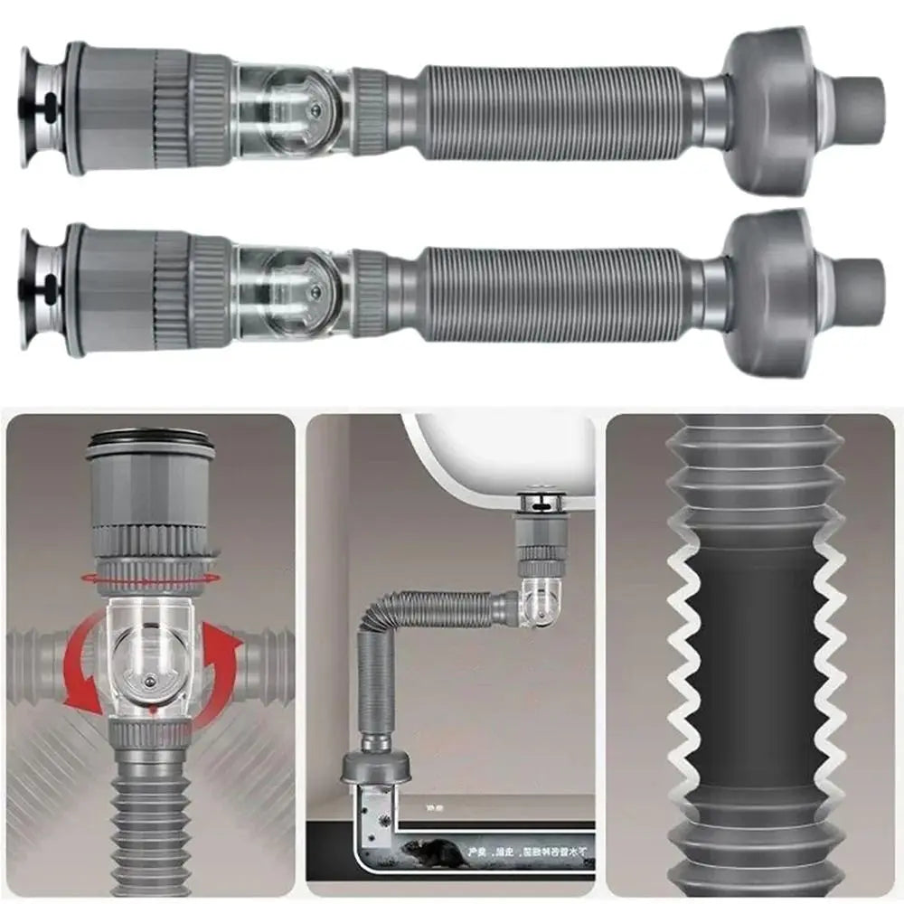 New Flexible Pipe Hose Bathroom Sink Plug Sink Basin Pipe Fittings Waste Slotted Drain Washbasin Pipe Accesories Oasis Select