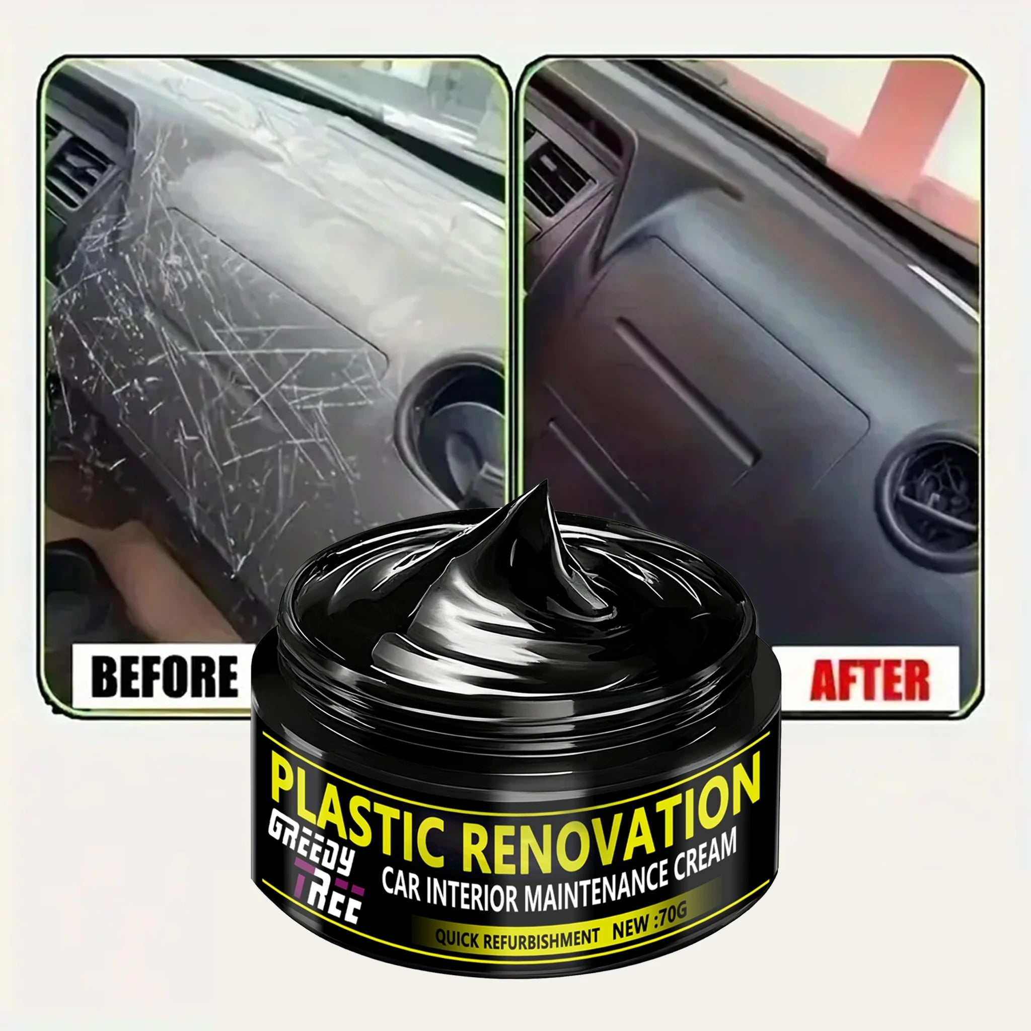 Car Plastic Restorer Polish Paste – Bumper, Tire & Trim Plastic Restorer Paste Oasis Select