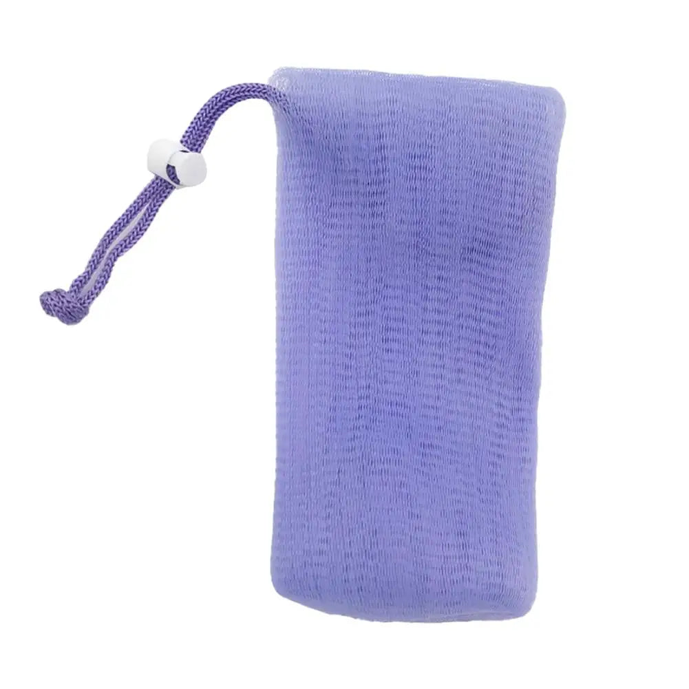 Soap Bag Exfoliating Mesh Drawstring Shower Portable Soap Pouch Travel Foaming Net Bath Body Cleaner Exfoliating Bath Pouch Oasis Select purple