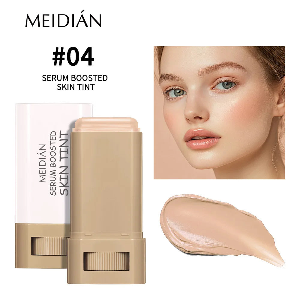 1/2PCS Skin Tint Stick Waterproof Nourishing Solid Tinted Serum Foundation Balm Face Tinted Face Contour Stick Face Makeup Oasis Select Color 4x2pcs