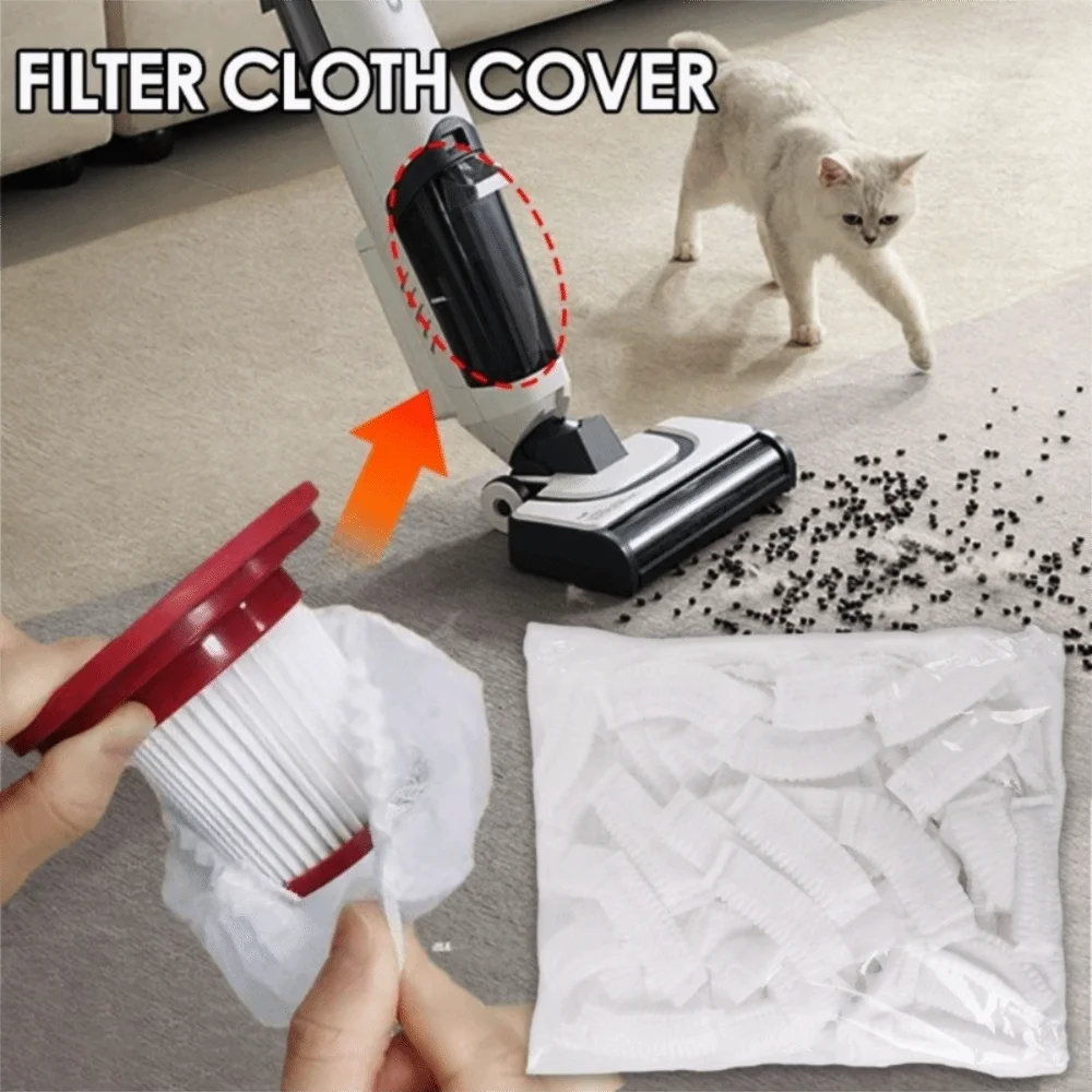 100PCS Non-wovens Vacuum Cleaner Filter Mesh Mesh Dust-proof Dust Collection Filter Disposables Durable Filter Cover Accessories Oasis Select