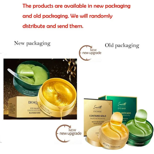 120-Pack Avocado Gold Collagen Eye Masks – Firm & Hydrate Collagen Eye Mask Oasis Select