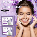 2PCS Lavender Particle Soap, rich in lavender, shea butter, glycerin and other ingredients, gently cleanses the face Oasis Select 200g