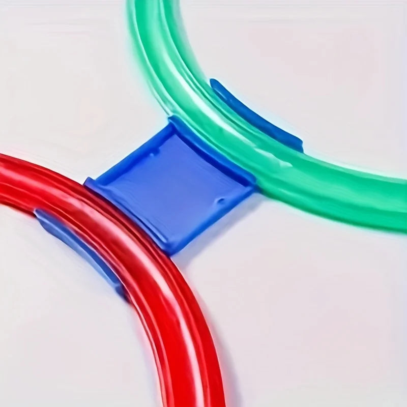 Outdoor Kids Funny Physical Training Sport Toys Lattice Jump Ring Set Game with 10 Hoops 10 Connectors for Park Play Boys Girls Oasis Select