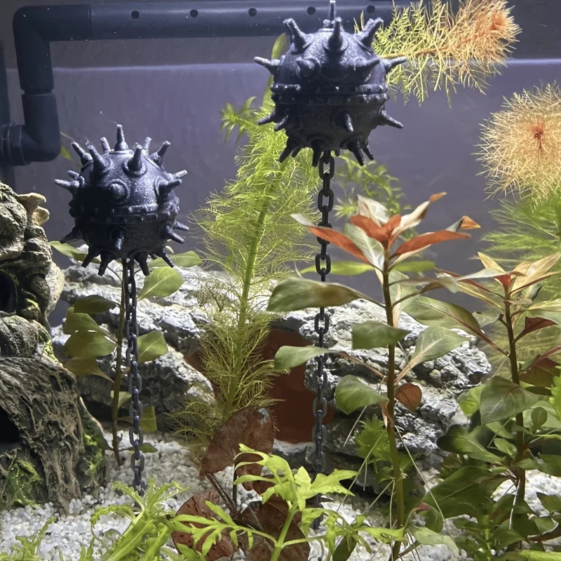 Cool Mine Aquarium Ornaments 3D Printing Underwater Mine Decor with Chain Fish Tank Decor Navigation Themed Aquarium Decorations Oasis Select