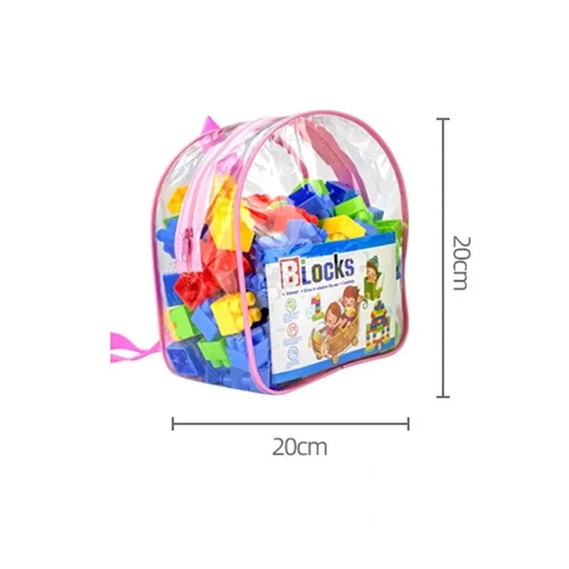130pcs Large Particles of Building Block Toys Assembled Toys Early Childhood Educational Toys More Assembled Shape Oasis Select