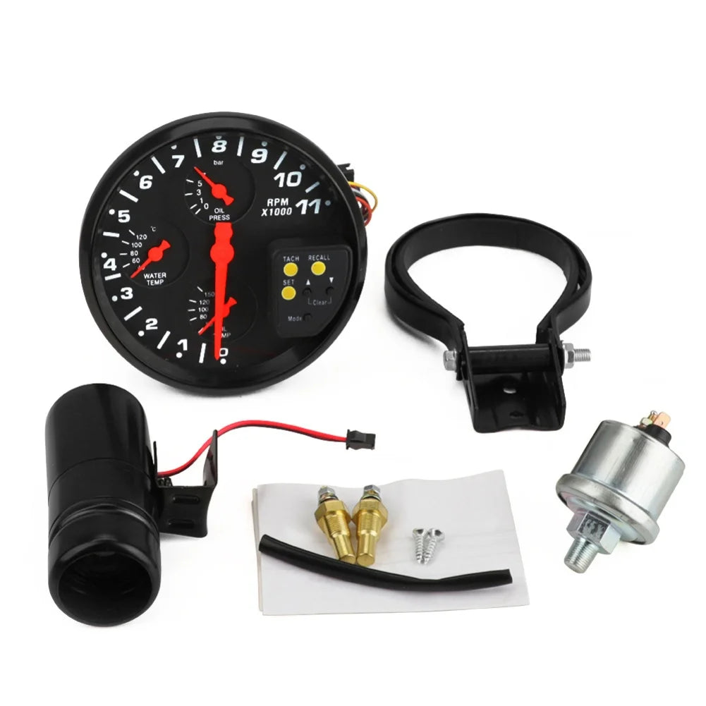 For 4 6 8 Cylinder Engines Car Tachometer For Racing Performance Car Health Management Gauge Water Temp 40 120 C Oasis Select