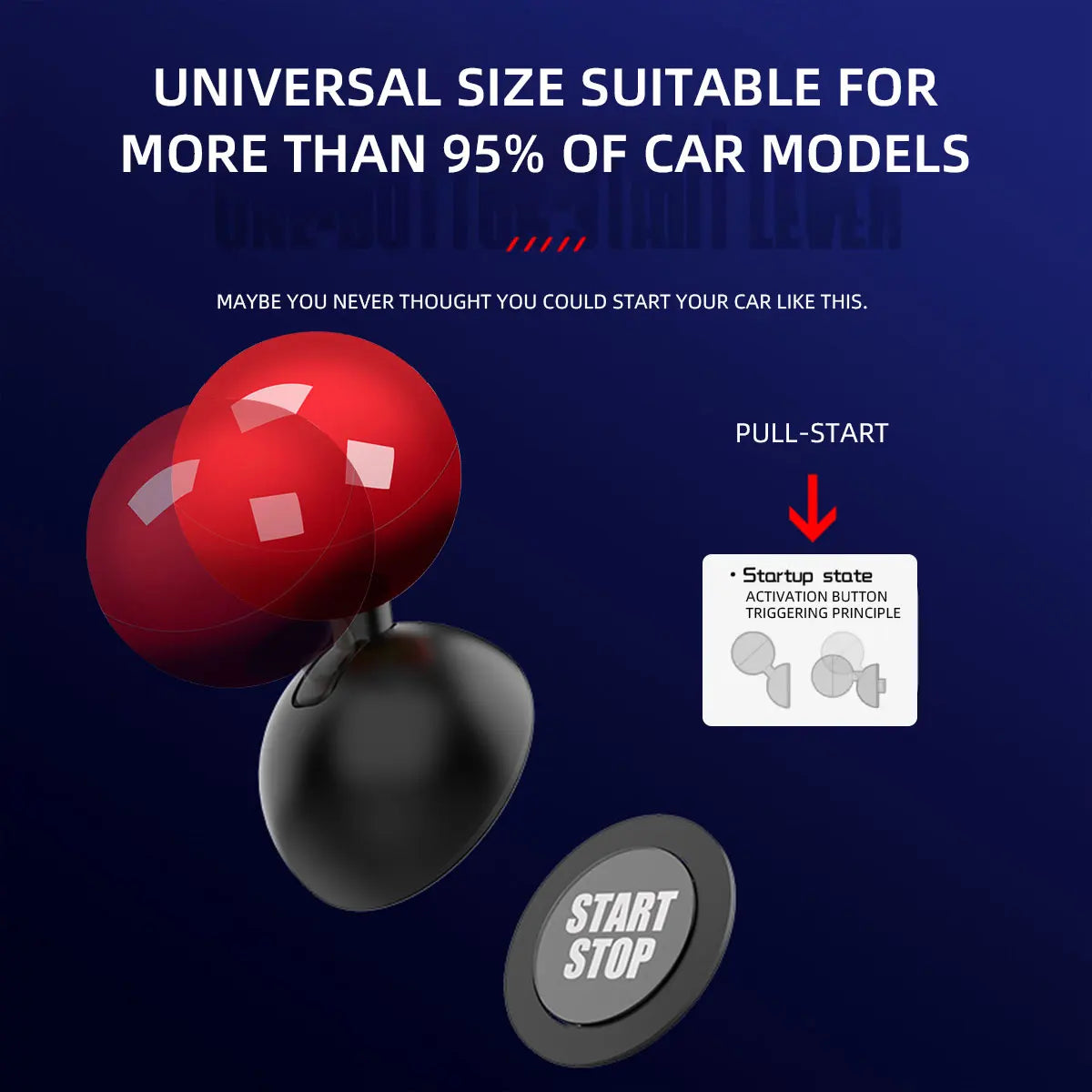 Lucky Number Billiard Ball Car Start Button Cover | DIY Decor