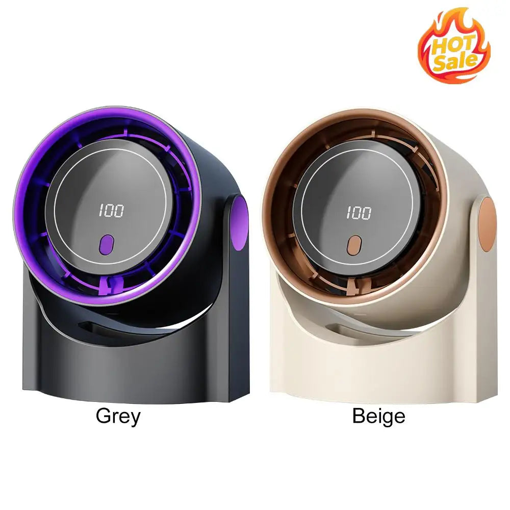 Quiet Desktop Air Circulator 100 Speeds Digital Display Desktop Fans with Rechargeable Battery Wall-Mouted Design for Bedroom Oasis Select