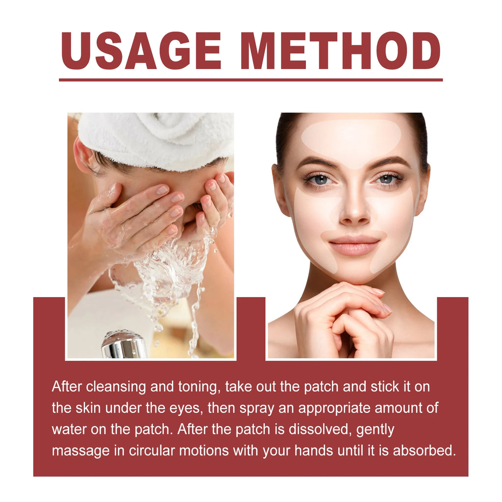 Collagen Membrane Set Paper Soluble Facial Mask Cheek Sticker Forehead Patch Fade Smile Lines Patches Tightening Skin Care Oasis Select