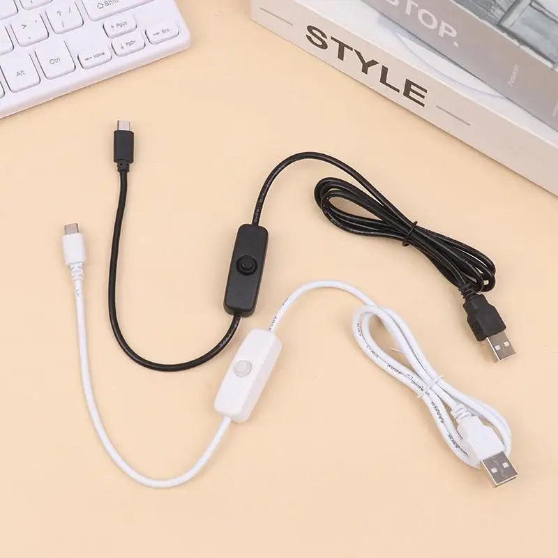 USB Type-C Extension Cable With On Off Switch USB To Type C Extension Cable For USB Lamp USB Fan LED Strip Lamp Bulb Light Oasis Select