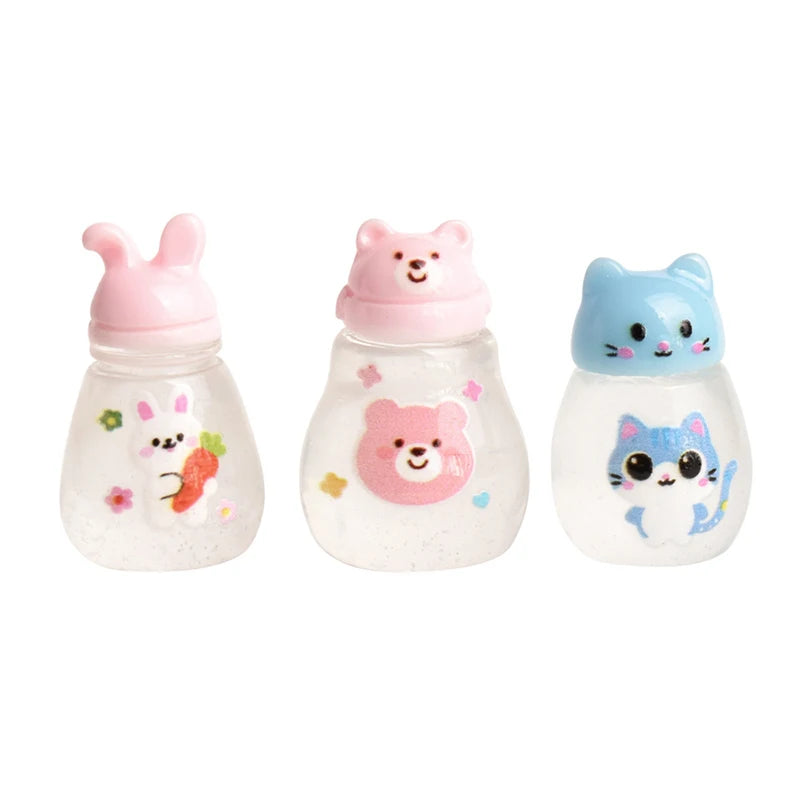 5Pcs Dollhouse Mini Simulation Cartoon Water Cup Model, Desktop Ornaments, Home Micro Decor Props Oasis Select