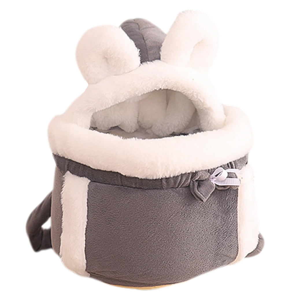 Cozy Plush Cat Carrier Backpack | Warm Travel Bag for Pets