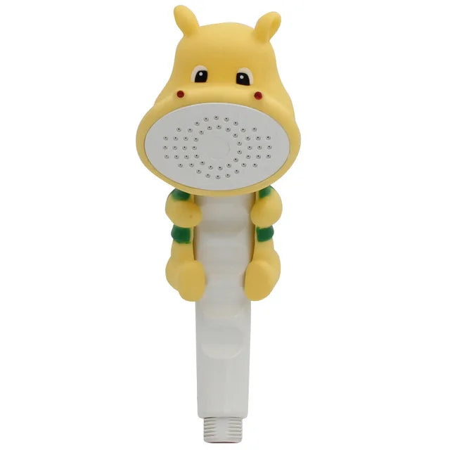 Cartoon Kid Shower Head Shower with Suction Cup Base Children's Bath Water Spray Shower Baby Shower Nozzle Bathroom Accessories Oasis Select bear