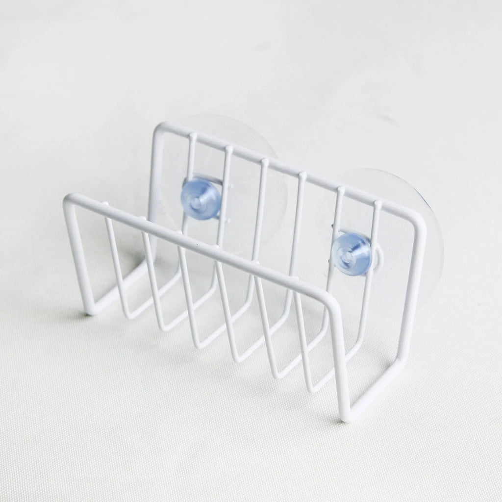 Sink Sponge Holder Rack – Wall Mount Steel Kitchen Organizer