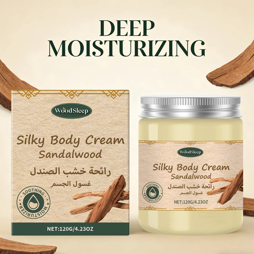 WOODSLEEP Sandalwood Body Cream – Moisturizing & Brightening Body Moisturizer Cream Oasis Select