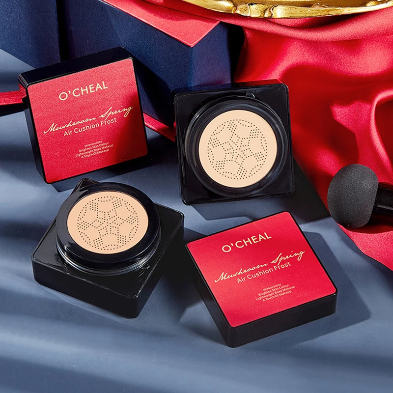 O'CHEAL Mushroom Head BB Cream Cushion – SPF Foundation Compact BB Cream Cushion Oasis Select