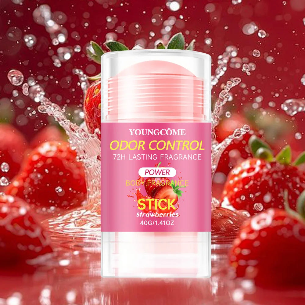 YOUNGCOME Strawberry Deodorant – 72H Aluminum-Free for Women Deodorant Stick Oasis Select