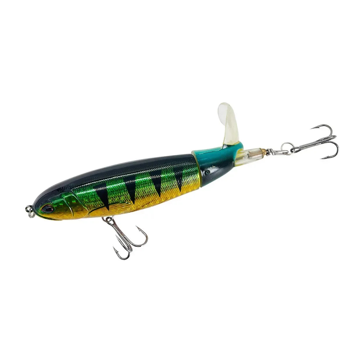 1/4/8Pcs 15g Topwater Fishing Lure Whopper Popper Artificial Bait Hard Plopper Soft Rotating Tail Fishing Tackle Fishing Bait Oasis Select Color G 15g