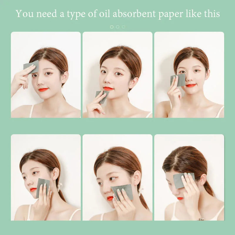 Matcha Oil Absorbing Sheets 100-Pack – Anti-Grease Face Blotting Oil Blotting Sheets Oasis Select