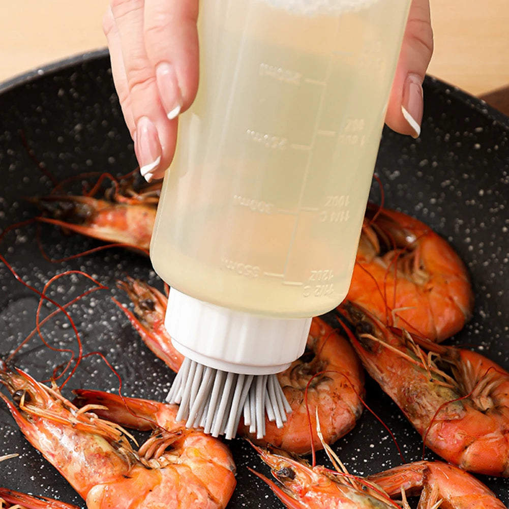 Silicone Oil Bottle with Brush – BBQ, Frying & Baking