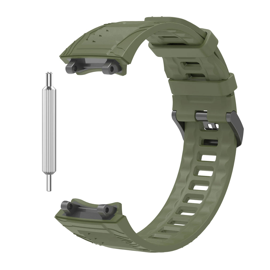 Silicone Watch Band & Case for Huami Amazfit T-Rex 3 Smartwatch Band & Case Oasis Select Green Strap