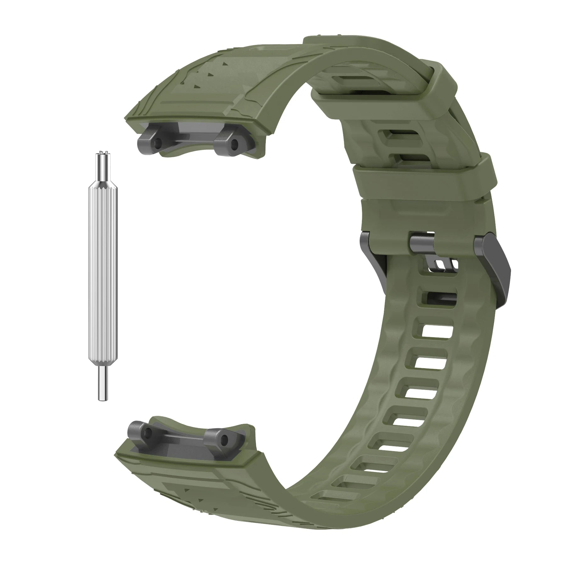 Silicone Watch Band & Case for Huami Amazfit T-Rex 3 Smartwatch Band & Case Oasis Select Green Strap