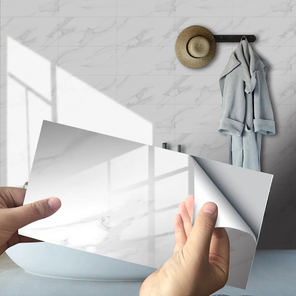 Imitation marble tiles are pasted with thickened film and decorated with crystal texture Sticker wall decor Oasis Select