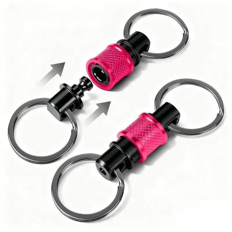 360° Quick-Release Swivel Keychain Clip – Aluminum Alloy
