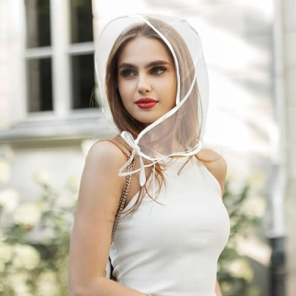 Rain Hats for Women Reusable Transparent Headwear with Brim Waterproof Transparent Rain Hat for Women Lady Girlfriend Mother Oasis Select