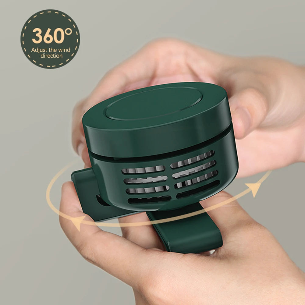 Portable Clip-On Waist Fan | USB Rechargeable 3-Speed Mini Fan Portable Clip Fan Oasis Select
