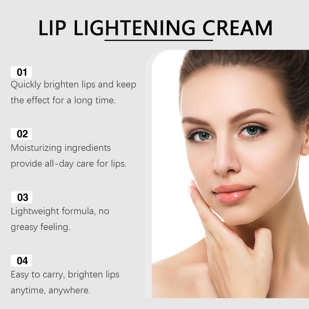 Lip Brightening Cream Enhance Gloss Elasticity Moisturize Nourish Beautify Lip Prevent Chap Dry Fineline Dark Brighten Lip Cream Oasis Select