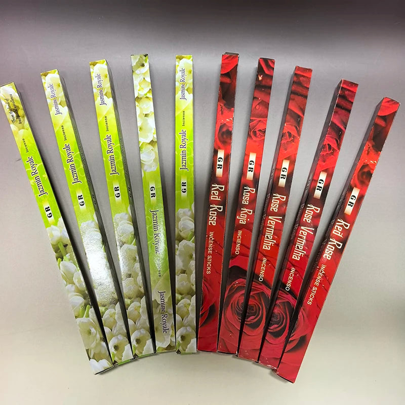 10/25Box Authentic Indian Incense Sticks Premium Handmade Rose Sage Jasmine Lavender for Meditation Yoga Buddha Home Aromatherap Oasis Select