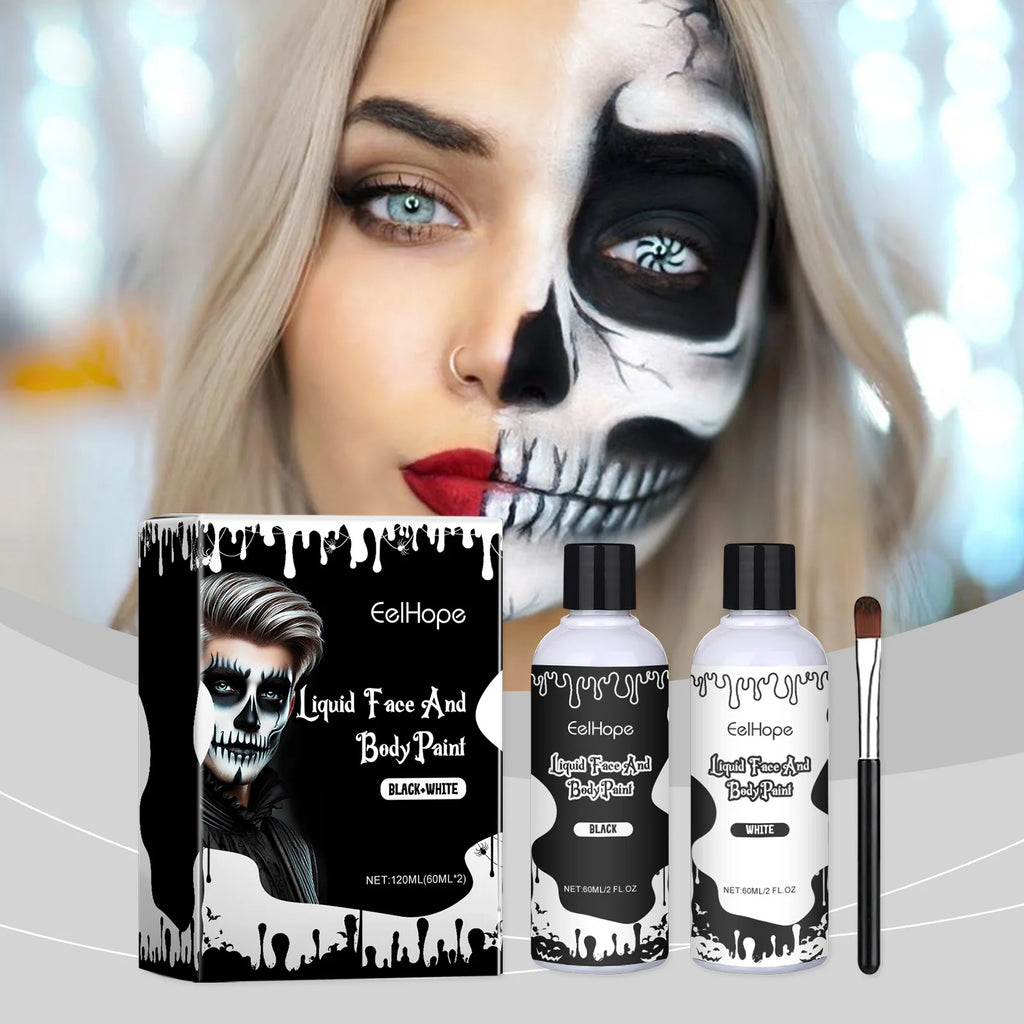 Halloween Multicolor Body Paint – Quick-Dry Clown Liquid Makeup
