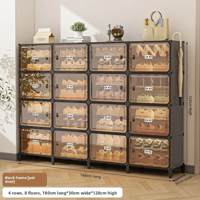 Multi-functional Simple Shoe Rack Plastic Household Indoor Door