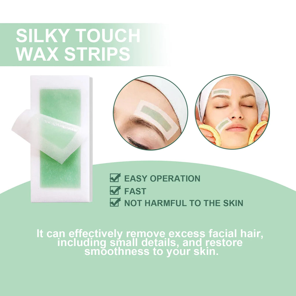 40-Pack Cold Wax Strips for Face, Legs & Body Hair Removal Depilatory Wax Strips Oasis Select