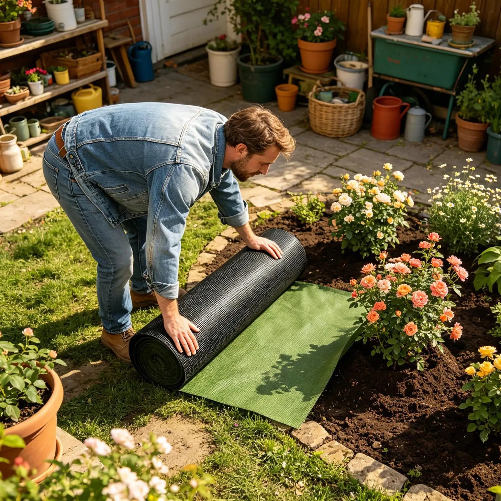 Garden Ground Cloth Grass Barrier Garden Landscape Fabric Grass Barrier Landscape Fabric Breathable Sun Blocking Cover For Lawn Oasis Select
